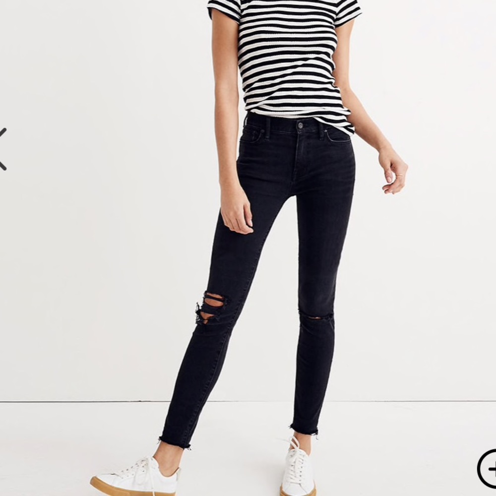 MADEWELL | 9" Mid-Rise Skinny Jeans (Black Sea)
